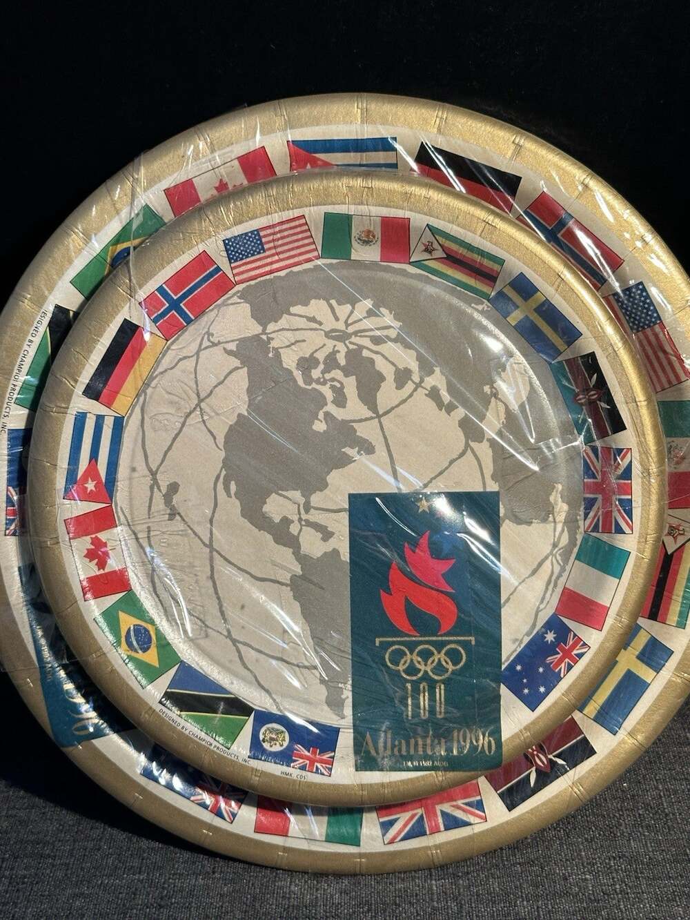 Atlanta 1996 Olympics Centennial Paper Plates 2 Sizes Sealed Vintage USA